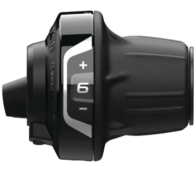 Twist shifter (right) 6-speed Shimano Tourney SL-RV400 - black/silver