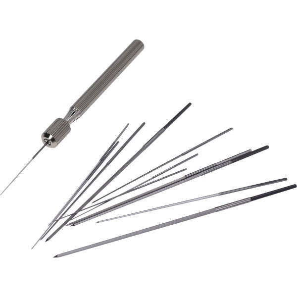 gereedschap eldi vijlenset om sproeiers te reinigen/verruimen  0.6-1.9mm