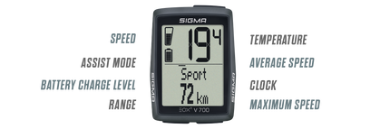 Fietscomputer Sigma EOX View 700 - zwart