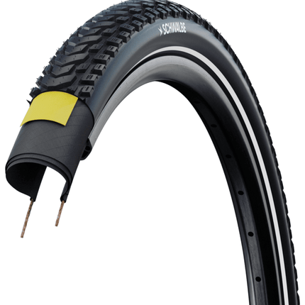 Buitenband Schwalbe Marathon Mondial Pro Evo V-Guard 28 x 2.00"/50-622 - zwart met reflectie