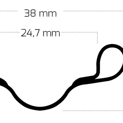 Velg Ryde Westwood V38 635 x 24C aluminium 36 gaats 14G - zwart - afbeelding 2