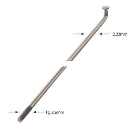 Spaken 286-13 Alpina Raggi ø2.33mm FG 2,6 - RVS (144 stuks)