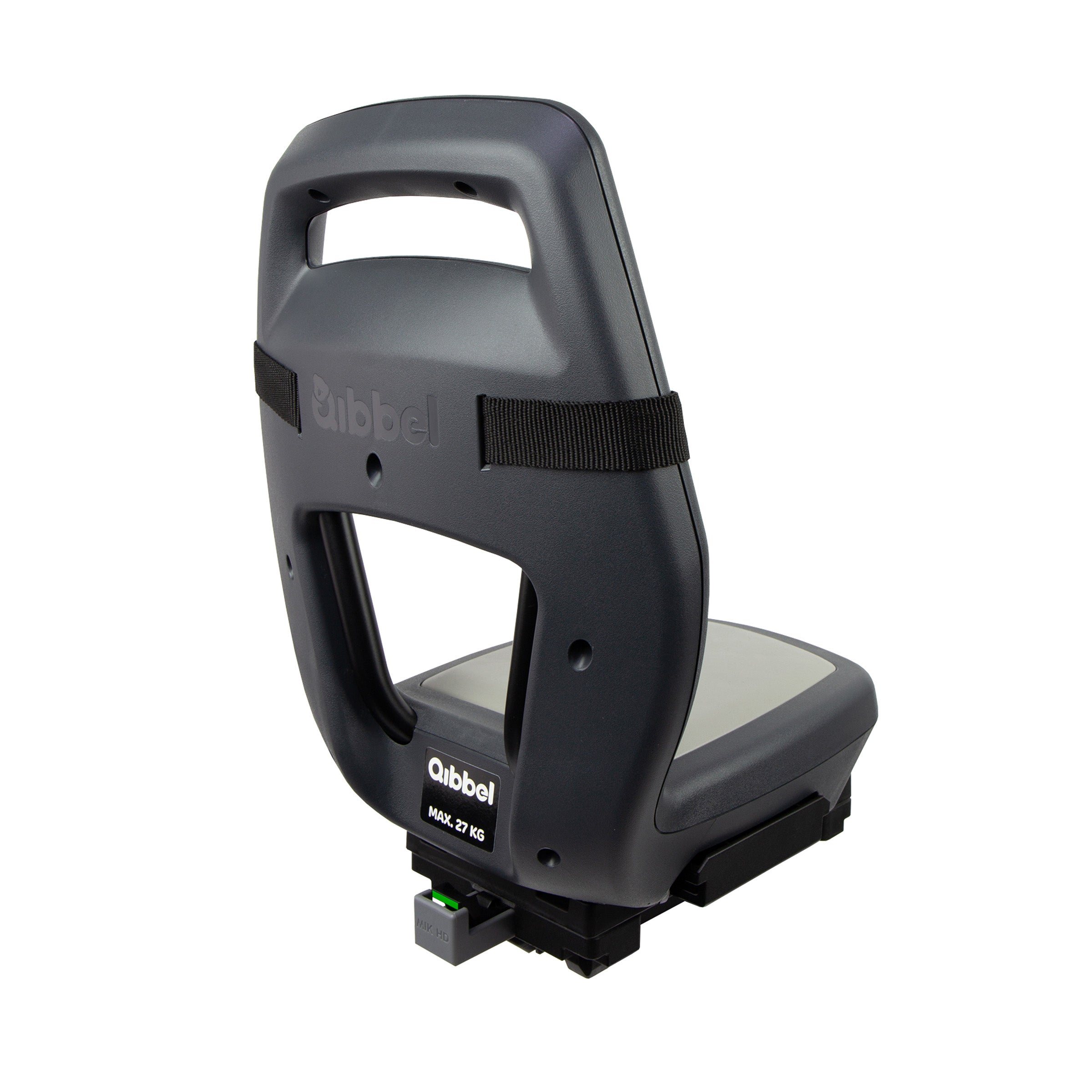 Kinderzitje achter Qibbel Junior 6+  -  MIK HD - met voetsteun en beschermplaat - Midnight Black