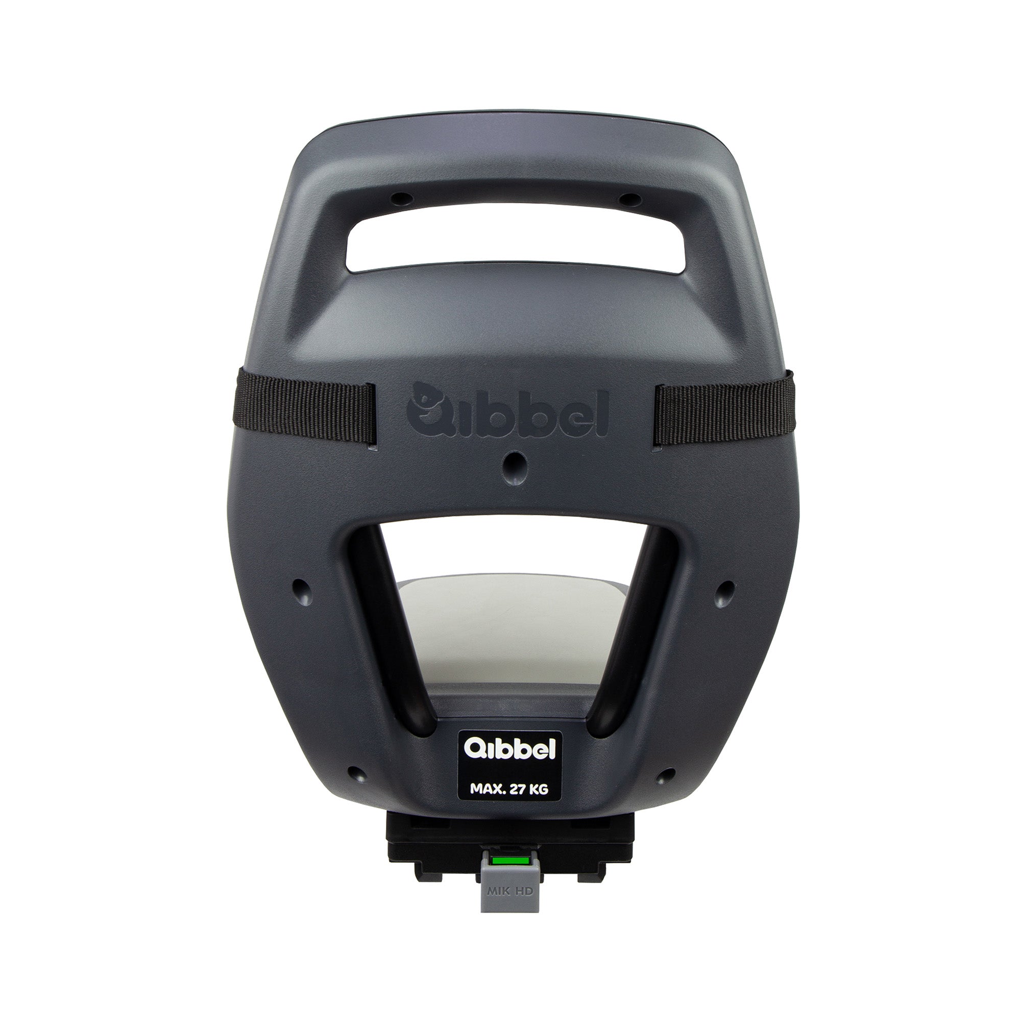 Kinderzitje achter Qibbel Junior 6+  -  MIK HD - met voetsteun en beschermplaat - Midnight Black
