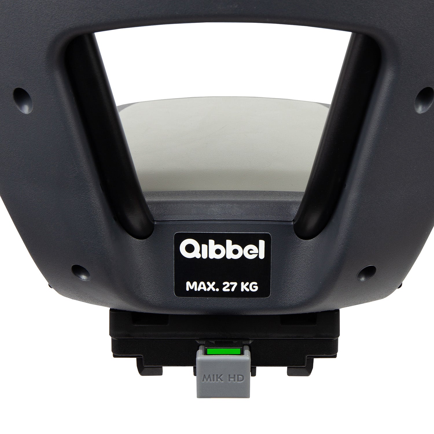 Kinderzitje achter Qibbel Junior 6+  -  MIK HD - met voetsteun en beschermplaat - Midnight Black