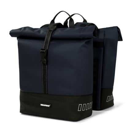 Sacoche double recyclée Urban Proof Rolltop 38 litres 30 x 15 x 42 cm - bleu
