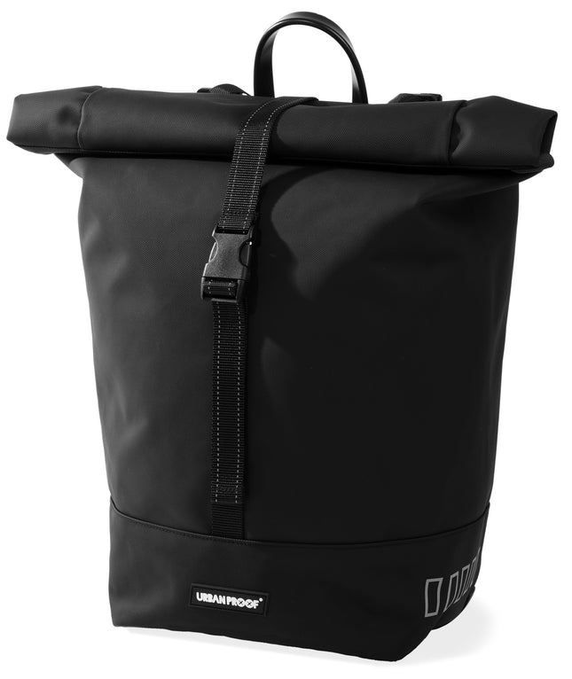 Gerecyclede enkele fietstas Urban Proof Rolltop 20 liter 30 x 15 x 42cm - zwart