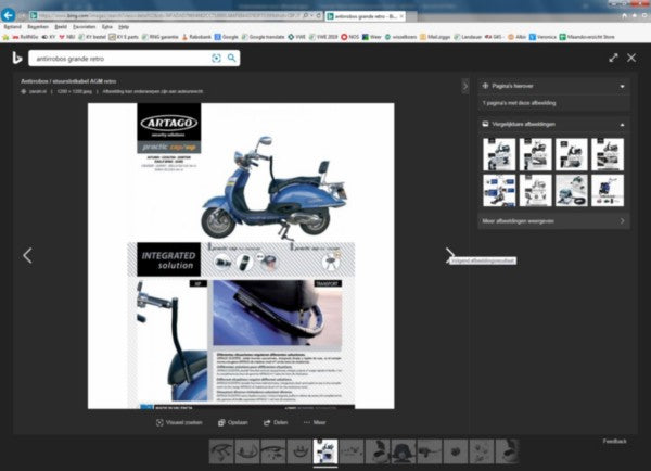 steering lock Artago antirobos China Retro/Torino, La Souris Grande Retro, AGM Retro, BTC Grande Retro Old=op=op