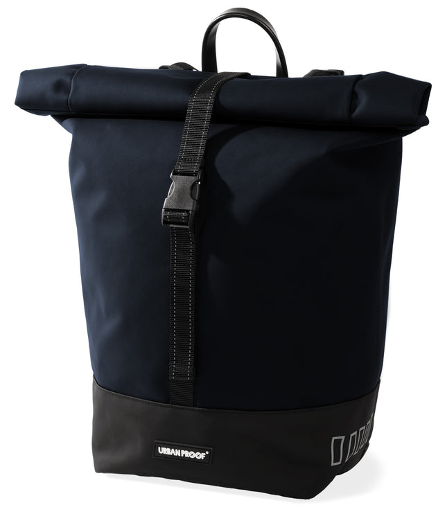 Gerecyclede enkele fietstas Urban Proof Rolltop 20 liter 30 x 15 x 42cm - blauw