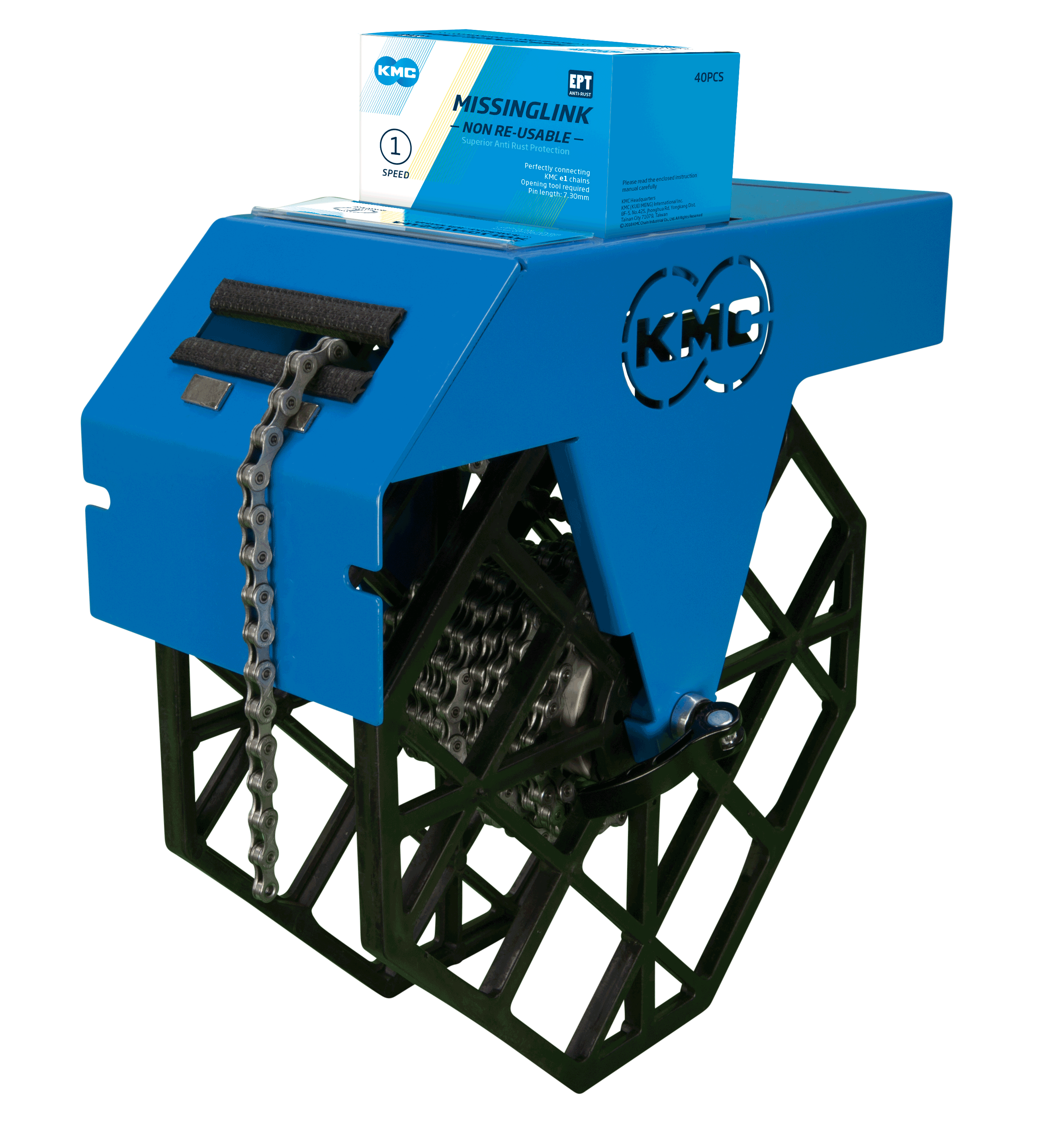 Reel Holder KMC Kettingrol wandhouder - Blauw - werkplaats kettingrol