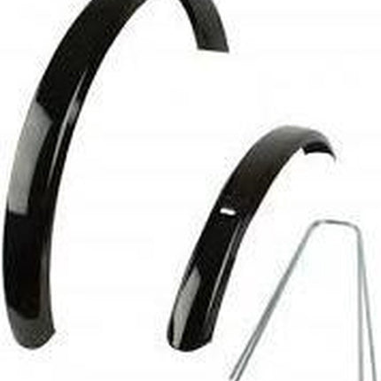 Garde-boue de vélo - 20"x1.75 acier, noir. Avant et arrière. Tringles incluses
