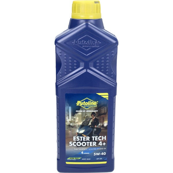 motorolie putoline 5W40 vol synth. ester tech scooter 4+ 1L fles 70645