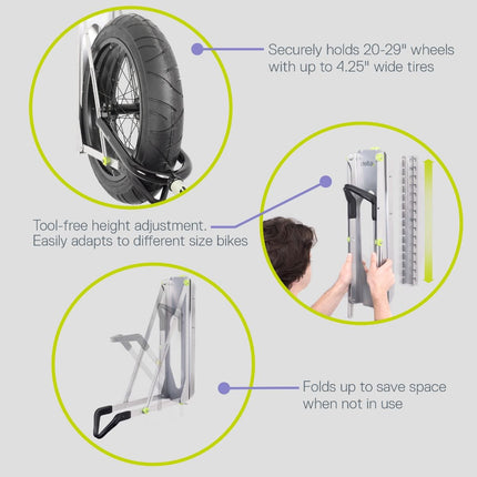 Verstelbaar fietsenrek Delta Cycle 20-29" - zilver - afbeelding 3