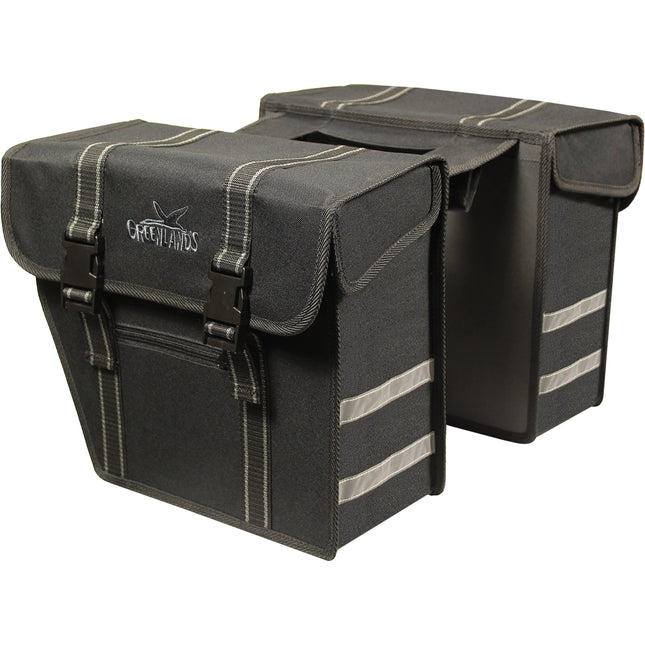 Dubbele fietstas Greenlands City 25 liter zwart