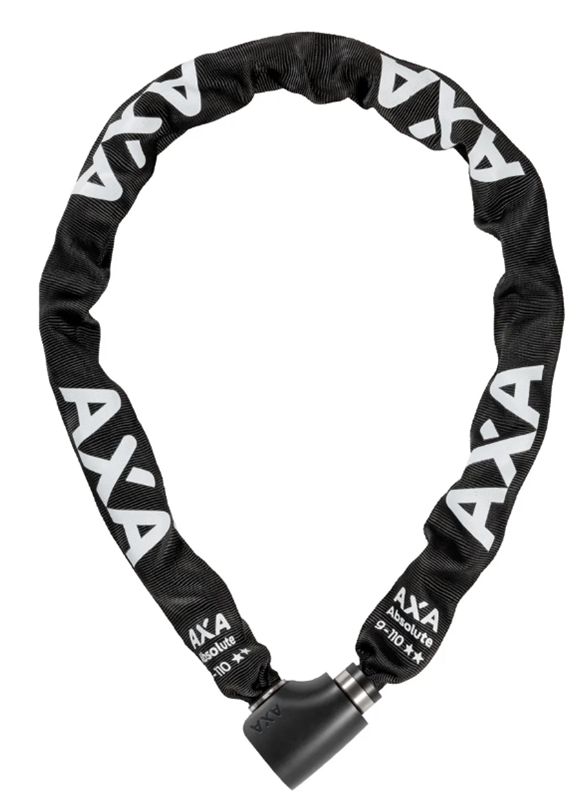 Kettingslot Axa Absolute ART2 - 9-110 met polyester hoes - zwart