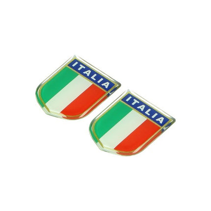 autocollant drapeau 3d Italie petit épais 2pcs