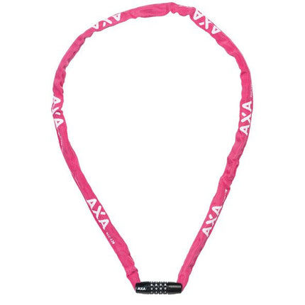 Kettingslot Axa Rigid RCC code 120x3,5 met polyester hoes - roze
