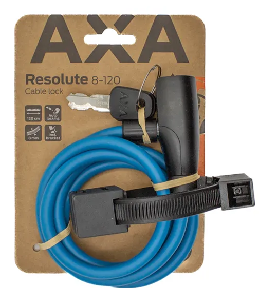 Kabelslot Axa Resolute 8-120 - blauw - afbeelding 2