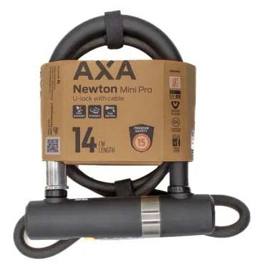 Beugelslot Axa Newton Mini Pro + Cable 100/10 - zwart - afbeelding 2