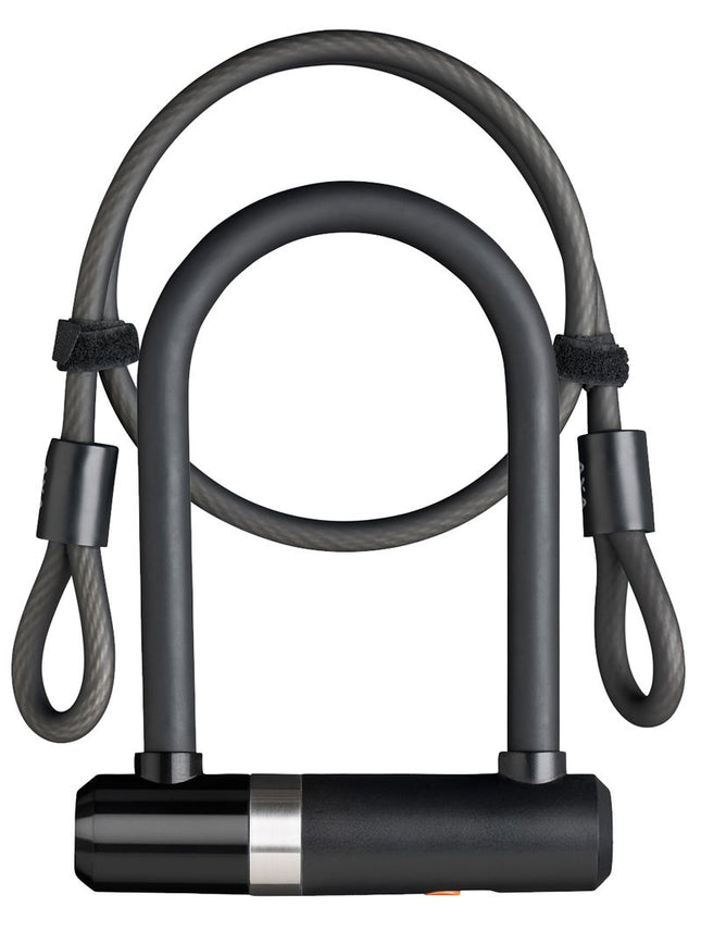 Beugelslot Axa Newton Mini + kabel 100/8 - zwart