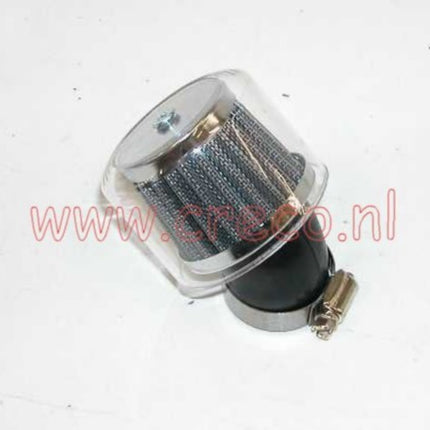 powerfilter 45 graden universeel diameter 28-35mm pvc transparant met kap