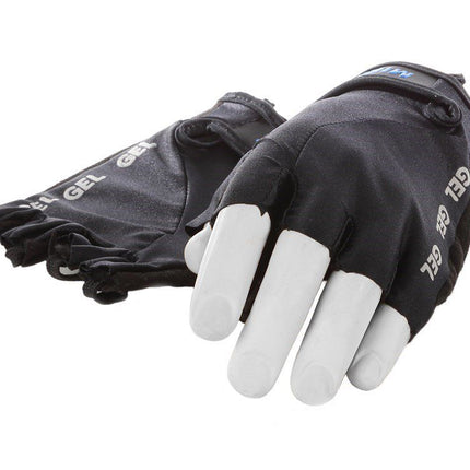 Gants en lycra Mirage avec coussinets de gel taille L - noir/noir