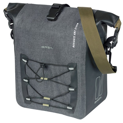Enkele tas Basil Navigator Storm M MIK 12-15L 14 x 25 x 36 cm  - zwart