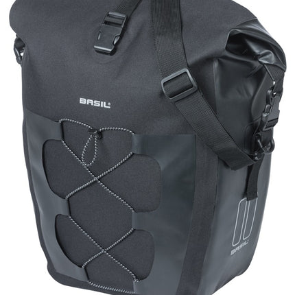 Enkele tas Basil Navigator Waterproof L MIK 25-31L 14 x 26 x 42 cm - zwart