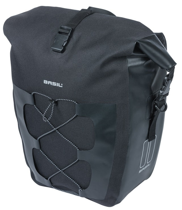Enkele tas Basil Navigator Waterproof L MIK 25-31L 14 x 26 x 42 cm - zwart - afbeelding 2