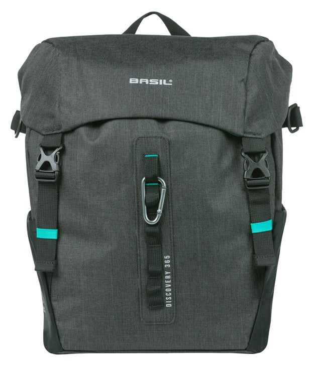 Enkele tas Basil Discovery 365D L MIK 20L 15 x 23 x 35 cm - zwart