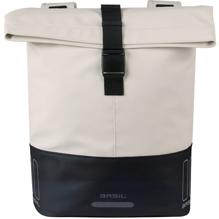 Dubbele fietstas Basil Cove 28-32L 14 x 29 x 36 cm - wit/zwart - afbeelding 2