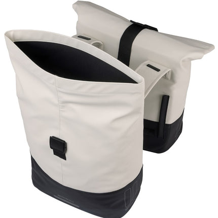 Dubbele fietstas Basil Cove 28-32L 14 x 29 x 36 cm - wit/zwart - afbeelding 5