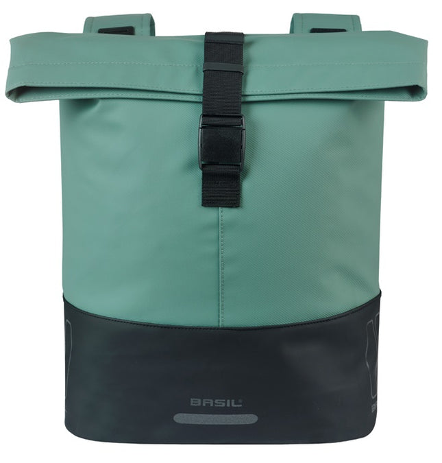 Dubbele fietstas Basil Cove 28-32L 14 x 29 x 36 cm - groen/zwart - afbeelding 2