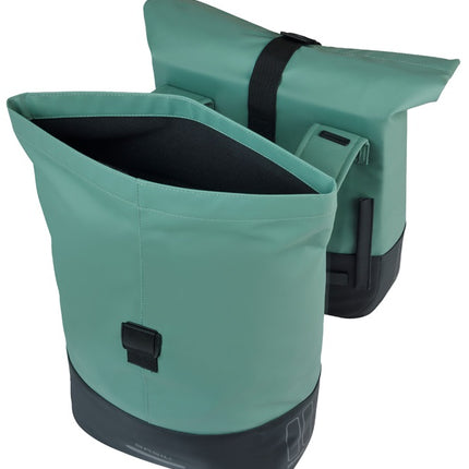Dubbele fietstas Basil Cove 28-32L 14 x 29 x 36 cm - groen/zwart - afbeelding 5