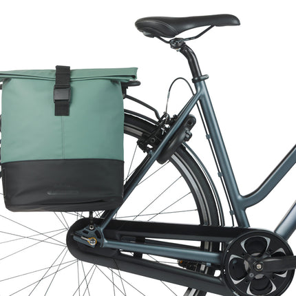 Dubbele fietstas Basil Cove 28-32L 14 x 29 x 36 cm - groen/zwart - afbeelding 7
