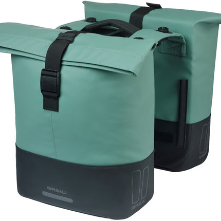 Dubbele fietstas Cove MIK 28-32L 14 x 29 x 36 cm - groen/zwart