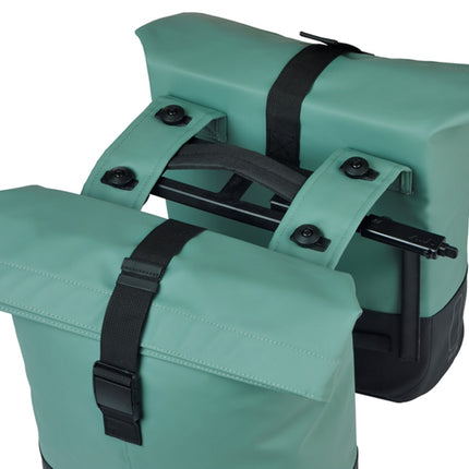 Dubbele fietstas Cove MIK 28-32L 14 x 29 x 36 cm - groen/zwart - afbeelding 3