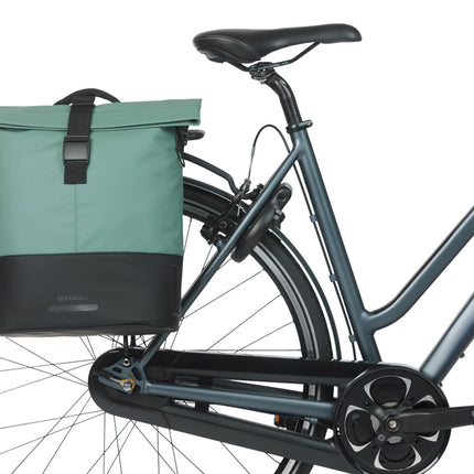 Dubbele fietstas Cove MIK 28-32L 14 x 29 x 36 cm - groen/zwart - afbeelding 6