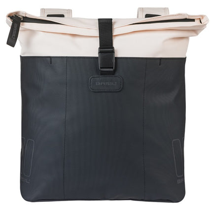 Dubbele fietstas Basil Vive 28-35L 14 x 30 x 38 cm - wit/zwart - afbeelding 2