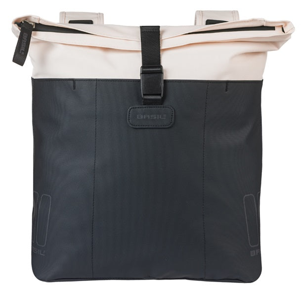 Dubbele fietstas Basil Vive 28-35L 14 x 30 x 38 cm - wit/zwart - afbeelding 2