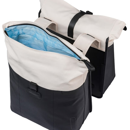 Dubbele fietstas Basil Vive 28-35L 14 x 30 x 38 cm - wit/zwart - afbeelding 5