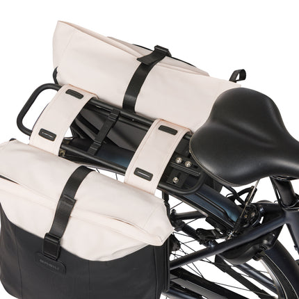 Dubbele fietstas Basil Vive 28-35L 14 x 30 x 38 cm - wit/zwart - afbeelding 6