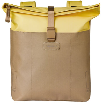 Dubbele fietstas Basil Vive 28-35L 14 x 30 x 38 cm - zand/geel - afbeelding 2