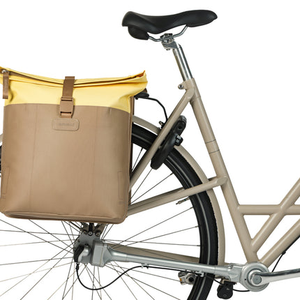Dubbele fietstas Basil Vive 28-35L 14 x 30 x 38 cm - zand/geel - afbeelding 7
