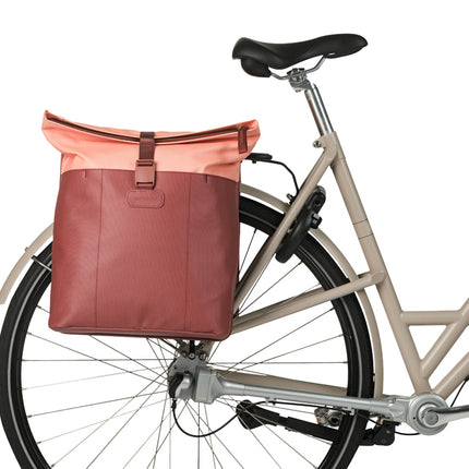 Dubbele fietstas Basil Vive 28-35L 14 x 30 x 38 cm - bordeaux/roze - afbeelding 7