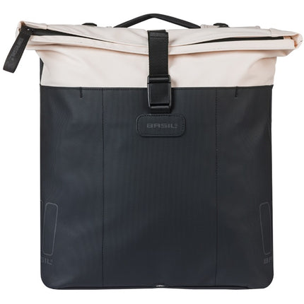 Dubbele fietstas Basil Vive MIK 28-35L 14 x 30 x 38 cm - wit/zwart - afbeelding 2
