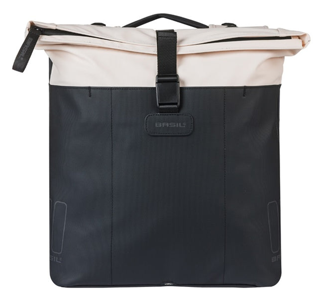 Dubbele fietstas Basil Vive MIK 28-35L 14 x 30 x 38 cm - wit/zwart - afbeelding 2