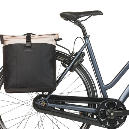 Dubbele fietstas Basil Vive MIK 28-35L 14 x 30 x 38 cm - wit/zwart - afbeelding 6