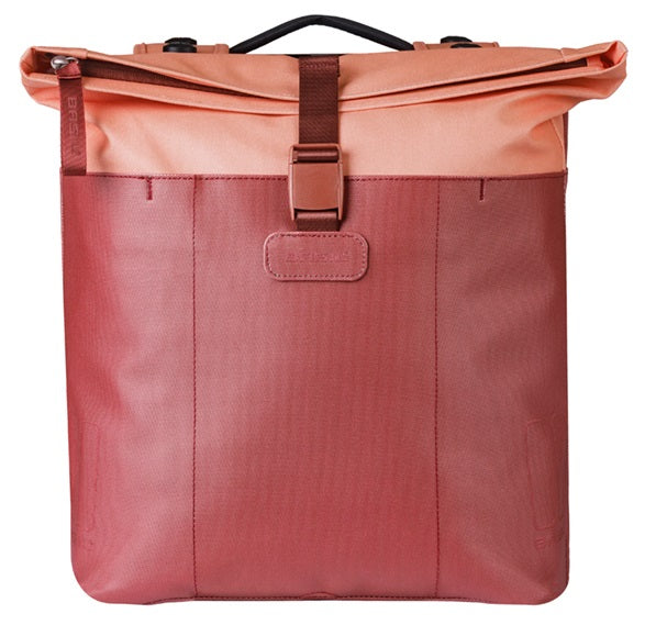 Dubbele fietstas Basil Vive MIK 28-35L 14 x 30 x 38 cm - bordeaux/roze - afbeelding 2