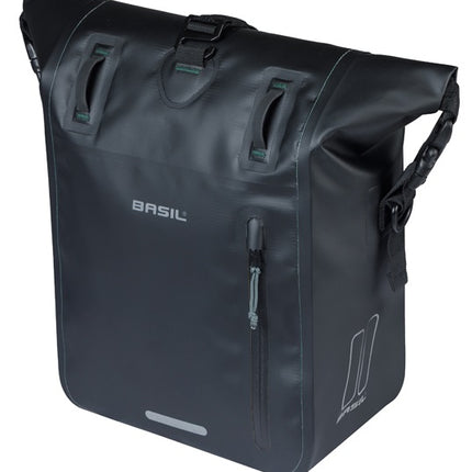 Enkele fietstas Basil Rivo M tarpaulin MIK 12-15L 14 x 25 x 38 cm - zwart